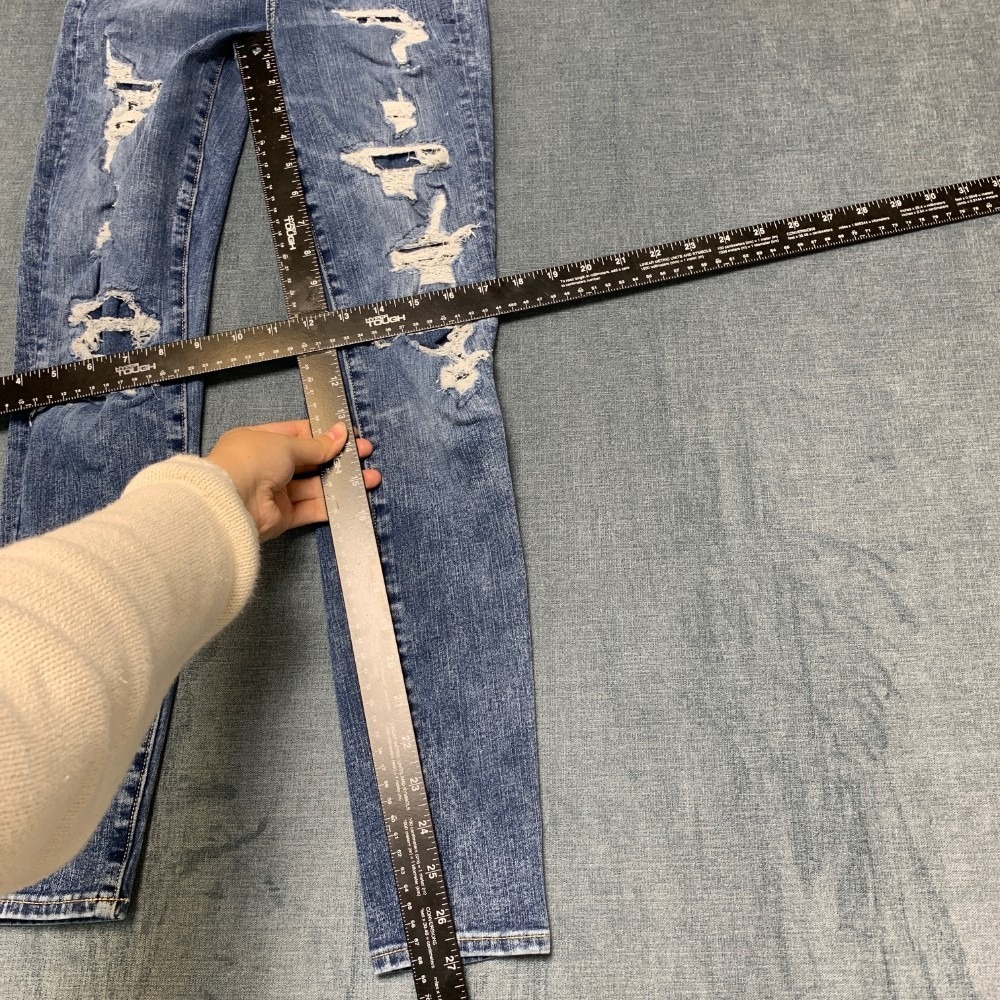 American Eagle Outfitters Curvy Jegging Jeans Womens 0R Blue Denim High Rise - Picture 12 of 16